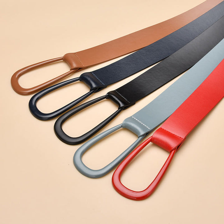 Simple Wide Waist Belt For Women Leather Knot Belt - image 5