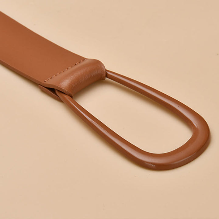 Simple Wide Waist Belt For Women Leather Knot Belt - image 9