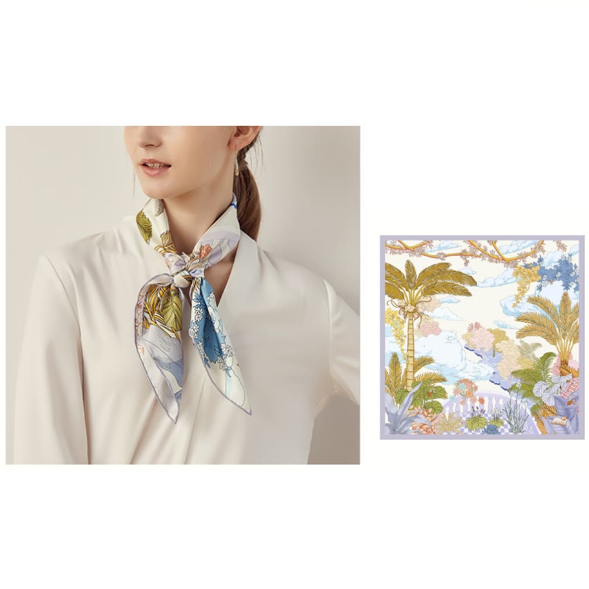 Women's Garden In The Air Spring Silk Thin Scarf - image 1