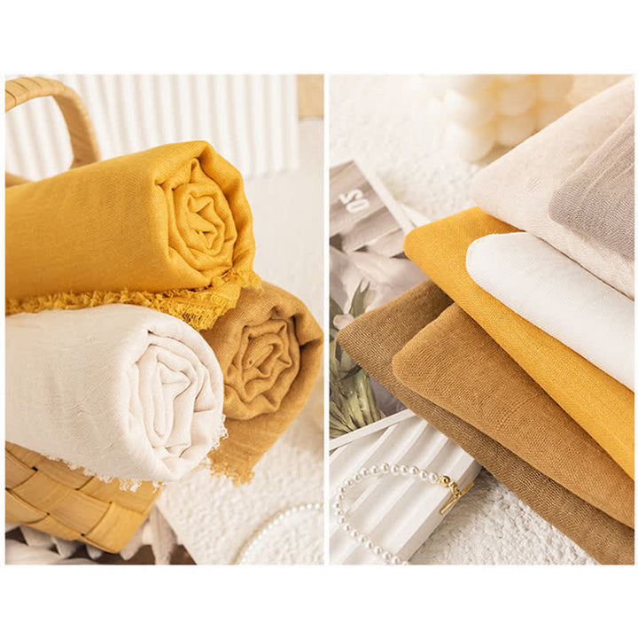 Solid Color Short Tassels Soft Thin Summer Scarf - image 4