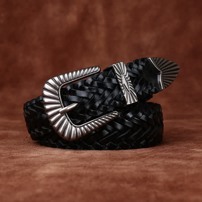 Everyday Casual Woven Cowhide Braided Leather Belt - image 13