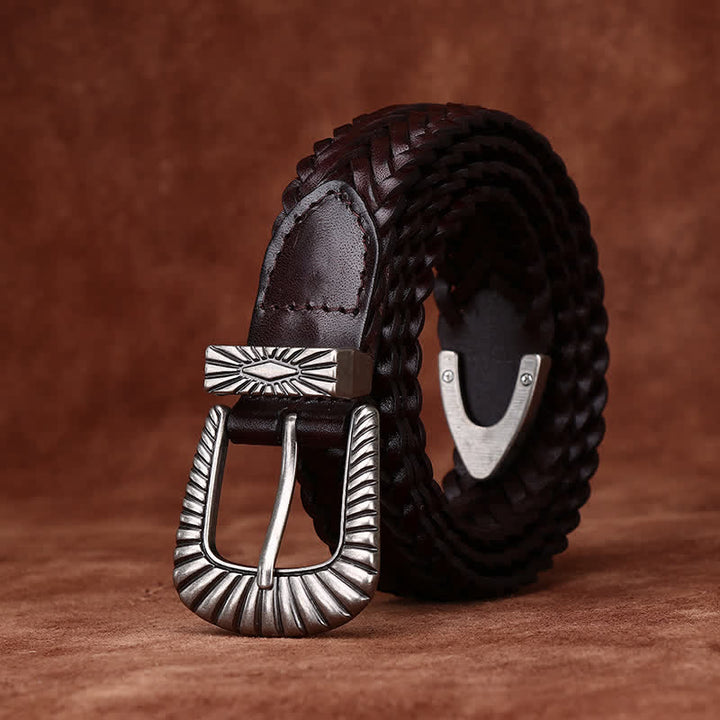 Everyday Casual Woven Cowhide Braided Leather Belt - image 17