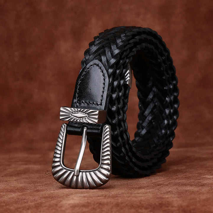 Everyday Casual Woven Cowhide Braided Leather Belt - image 14