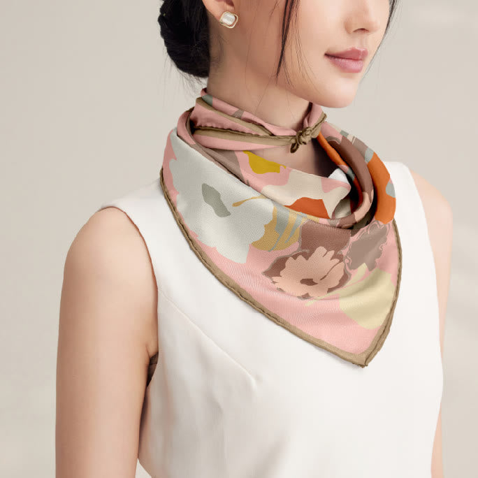 Women's The Truth About Spring Silk Thin Scarf - Pink - image 0