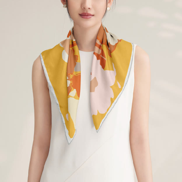 Women's The Truth About Spring Silk Thin Scarf - Gold - image 2