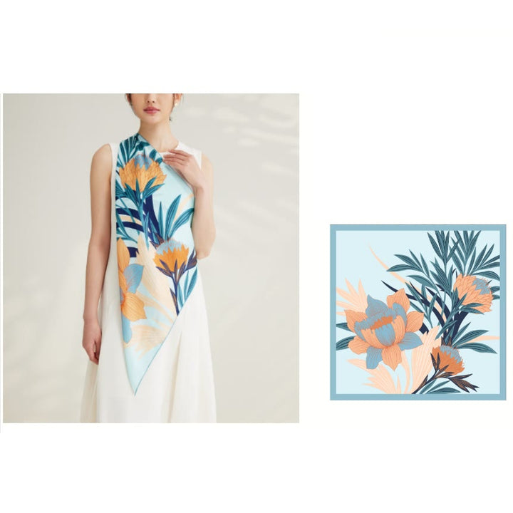 Women's Protea Floral Spring Silk Thin Scarf - image 1