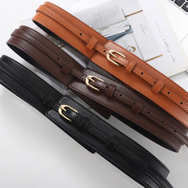 Detachable Leather Belt Women's Dual Use Corset Belt - image 7