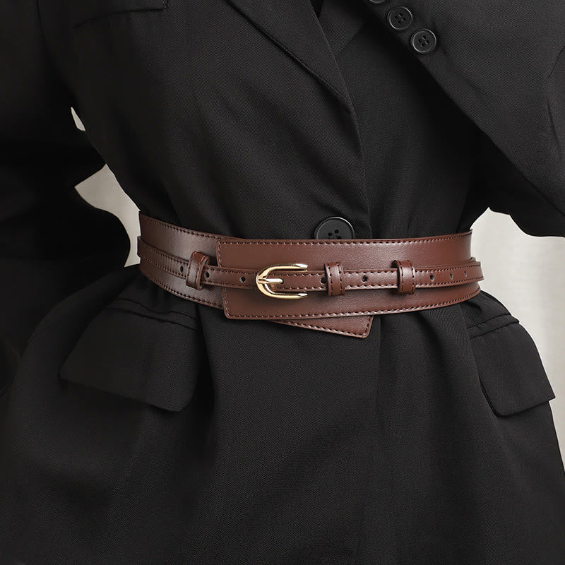 Detachable Leather Belt Women's Dual Use Corset Belt - image 4