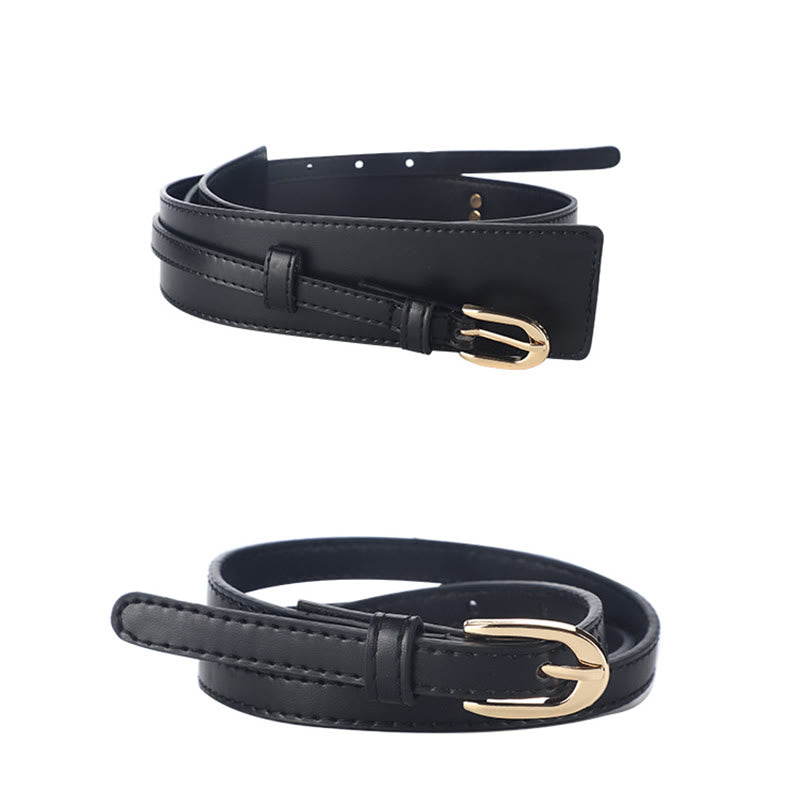 Detachable Leather Belt Women's Dual Use Corset Belt - image 6
