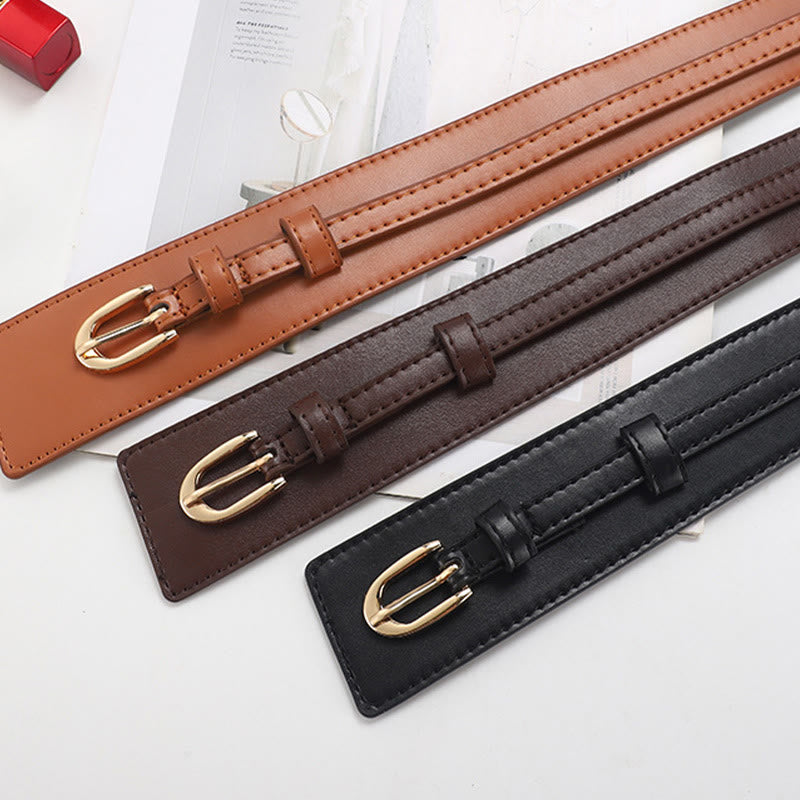 Detachable Leather Belt Women's Dual Use Corset Belt - image 9