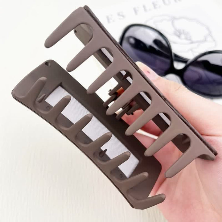 Women's Yak Floral Print Coffee Brown Hair Claw Clip - image 4