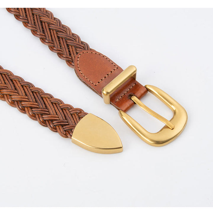 Vegan Leather Braided Belt Women's Waist Belt - image 8