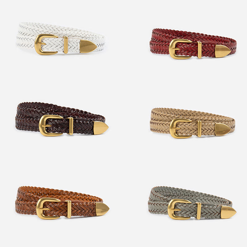 Vegan Leather Braided Belt Women's Waist Belt - image 9