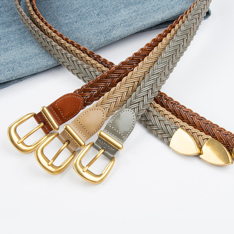 Vegan Leather Braided Belt Women's Waist Belt - image 5