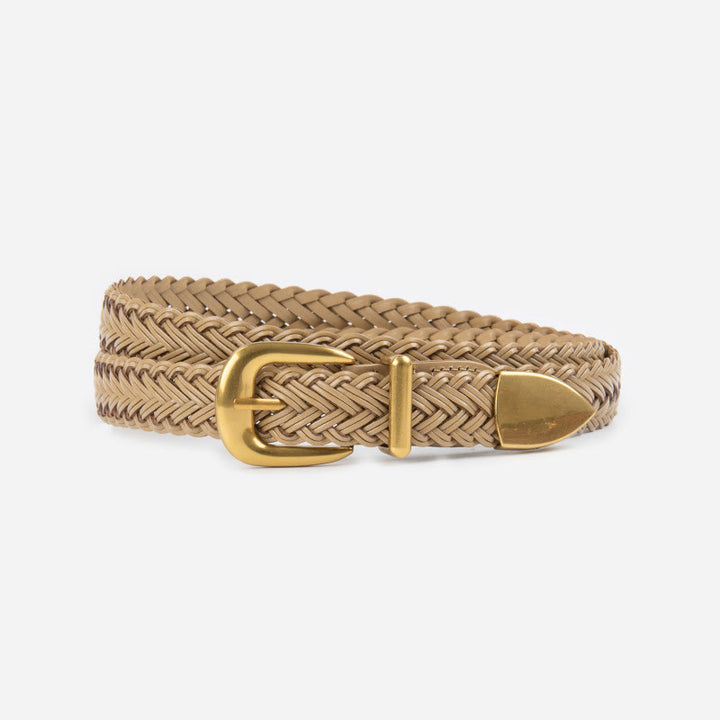 Vegan Leather Braided Belt Women's Waist Belt - BurlyWood - 43.31in / 110cm(Not included the buckle length) - image 12