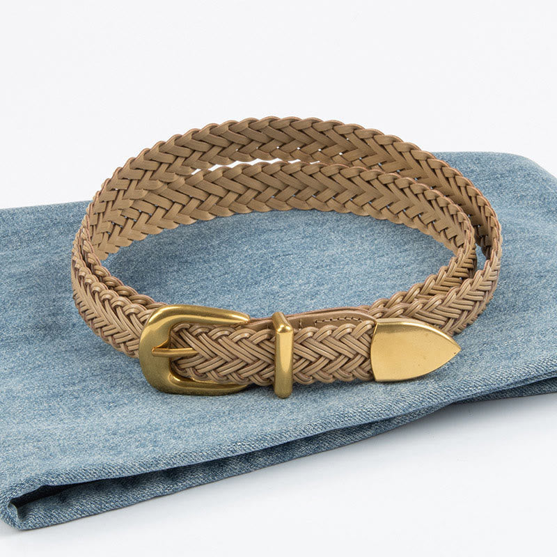 Vegan Leather Braided Belt Women's Waist Belt - image 4