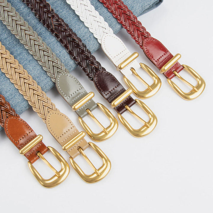 Vegan Leather Braided Belt Women's Waist Belt - image 6