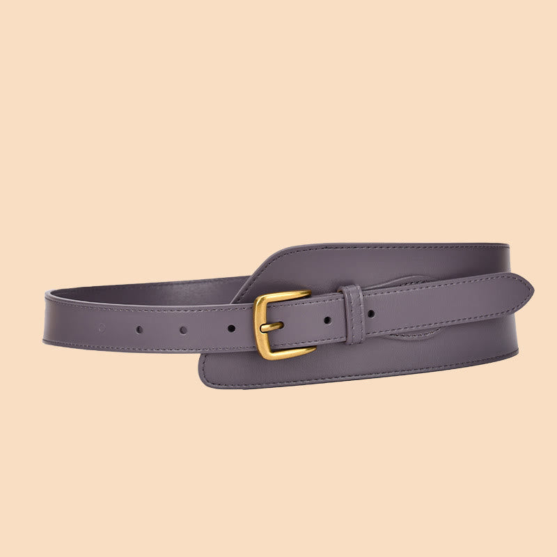 Girdle Waistband Women's Genuine Leather Corset Belt - RebeccaPurple - image 19