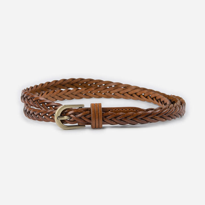 Vintage Braided Belt Girdle Waist Belt Without Holes - #A - Sienna - 43.31in / 110cm(Included the buckle) - image 2