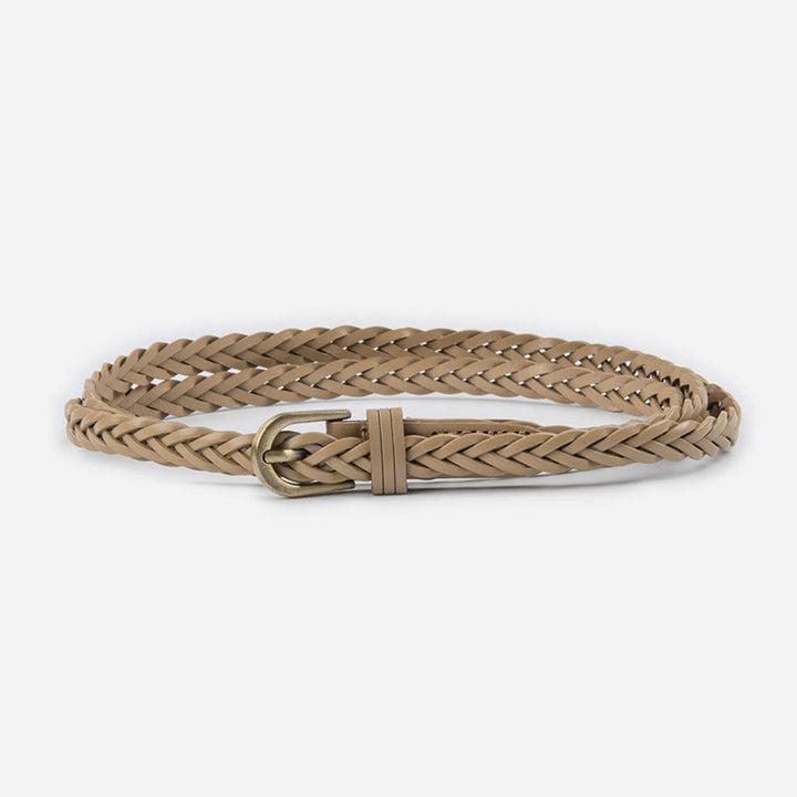 Vintage Braided Belt Girdle Waist Belt Without Holes - #A - BurlyWood - 43.31in / 110cm(Included the buckle) - image 13