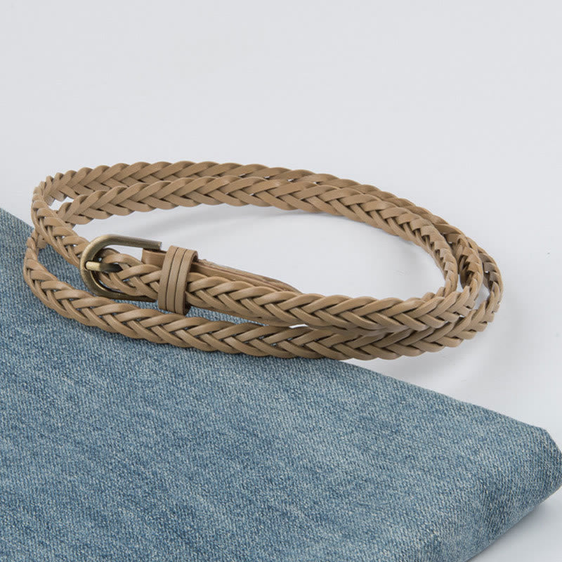 Vintage Braided Belt Girdle Waist Belt Without Holes - image 4
