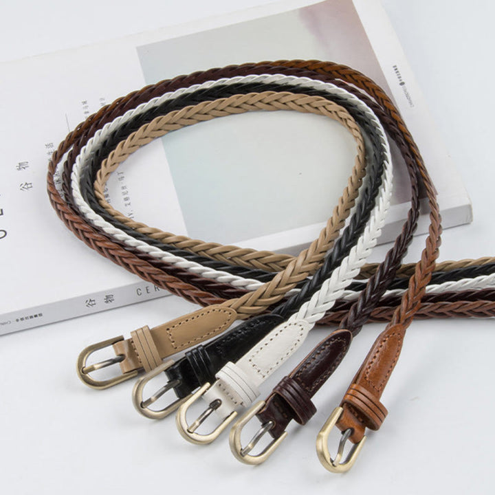 Vintage Braided Belt Girdle Waist Belt Without Holes - image 8