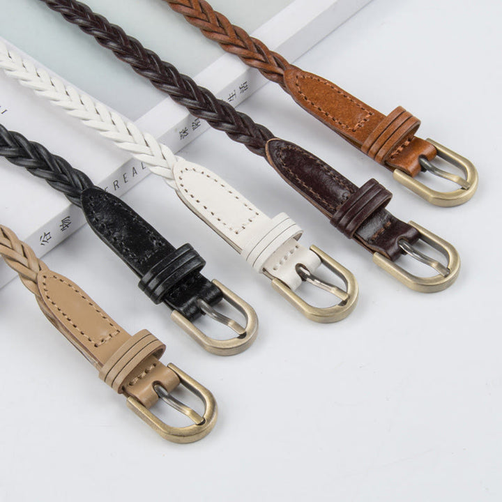 Vintage Braided Belt Girdle Waist Belt Without Holes - image 9