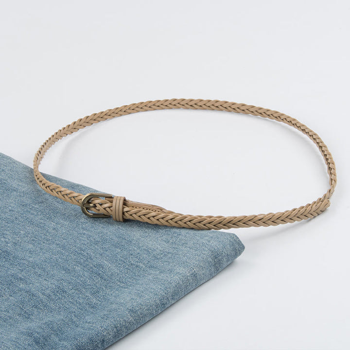 Vintage Braided Belt Girdle Waist Belt Without Holes - image 5