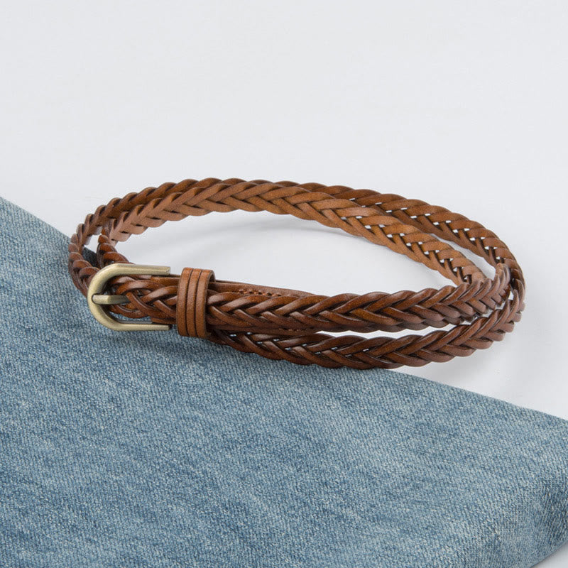 Vintage Braided Belt Girdle Waist Belt Without Holes - image 3