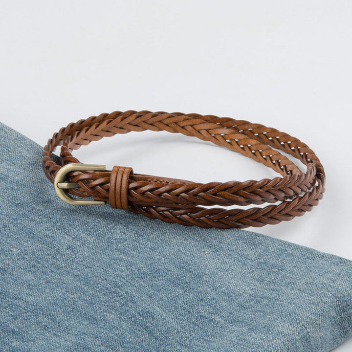 Vintage Braided Belt Girdle Waist Belt Without Holes - image 3