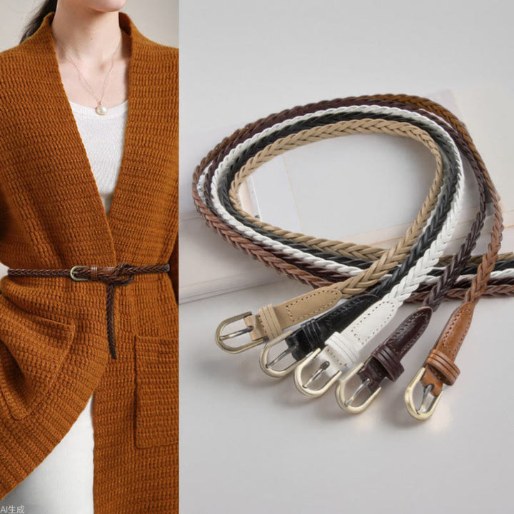 Vintage Braided Belt Girdle Waist Belt Without Holes - image 0