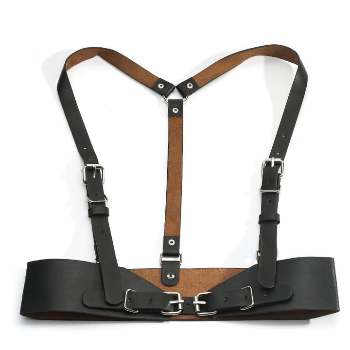 Steampunk Leather Waistband Adjustable Strap Corset Belt - image 12