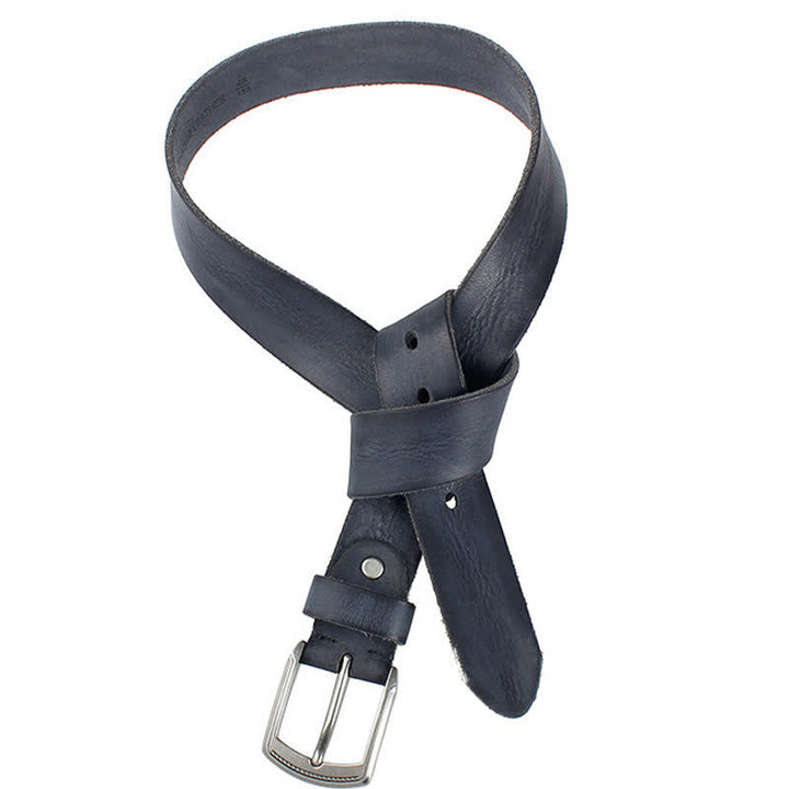 Men's Vintage Top Layer Cowhide Washed Leather Belt - image 8