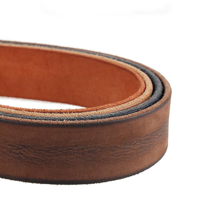 Men's Vintage Top Layer Cowhide Washed Leather Belt - image 6