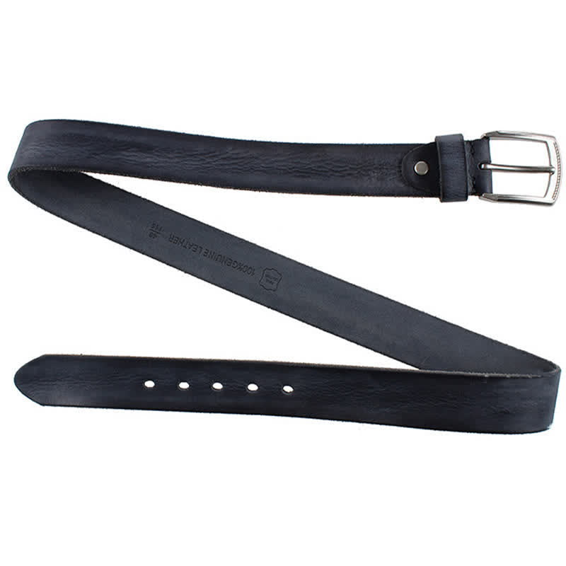 Men's Vintage Top Layer Cowhide Washed Leather Belt - image 9