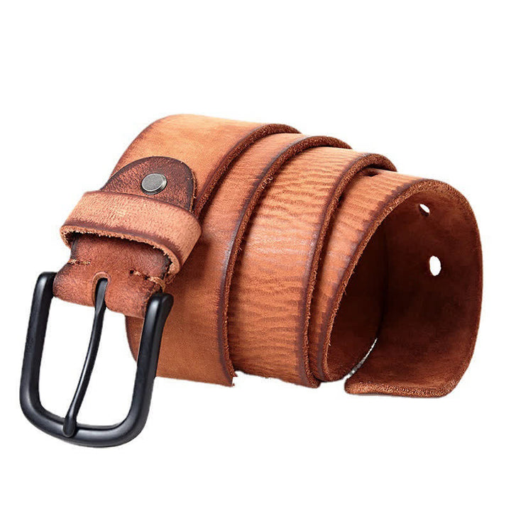 Men's Minimalist Style Dull Polish Leather Belt - image 0
