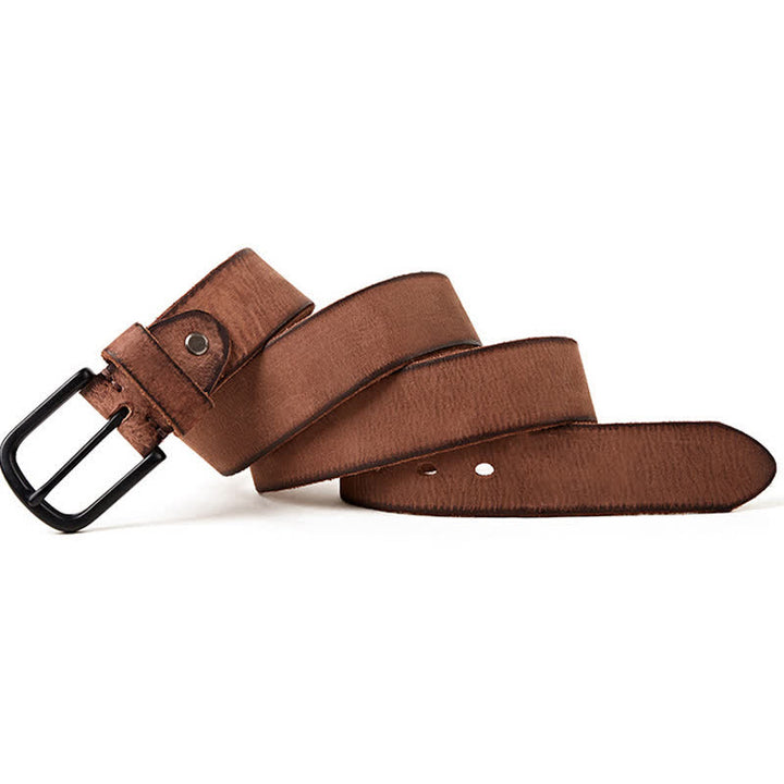 Men's Minimalist Style Dull Polish Leather Belt - image 7