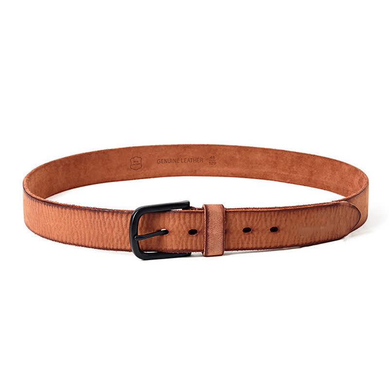 Men's Minimalist Style Dull Polish Leather Belt - image 2