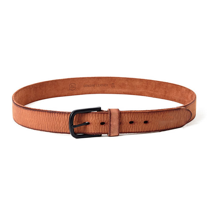 Men's Minimalist Style Dull Polish Leather Belt - image 2