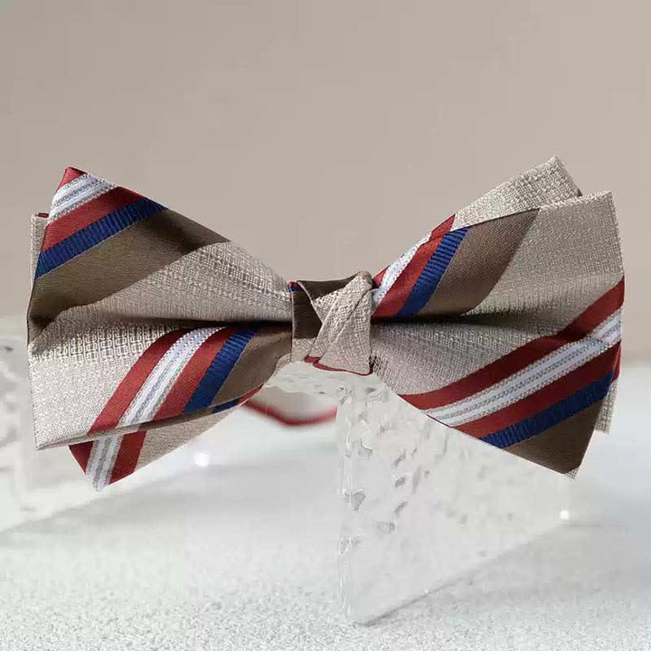 Men's Vintage Printed Double Layered Handkerchief Bow Tie - Style #4 - Bow Tie - image 11