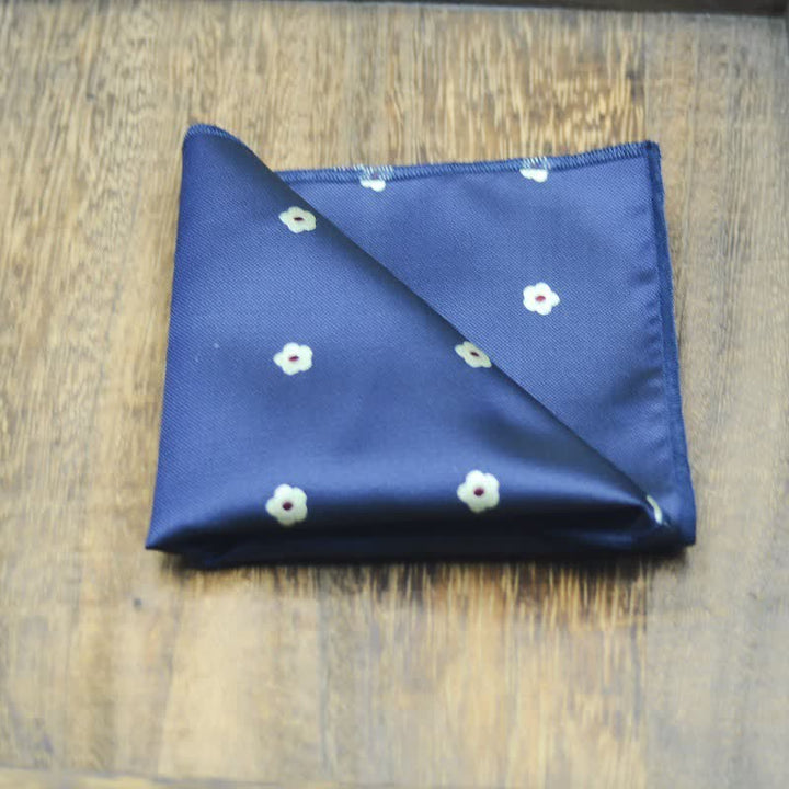 2Pcs Men's Mini Flower Printed Handkerchief Bow Tie - image 3
