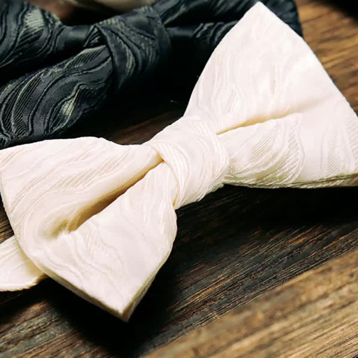2Pcs Men's Three-Dimensional Vine Pattern Handkerchief Bow Tie - image 5