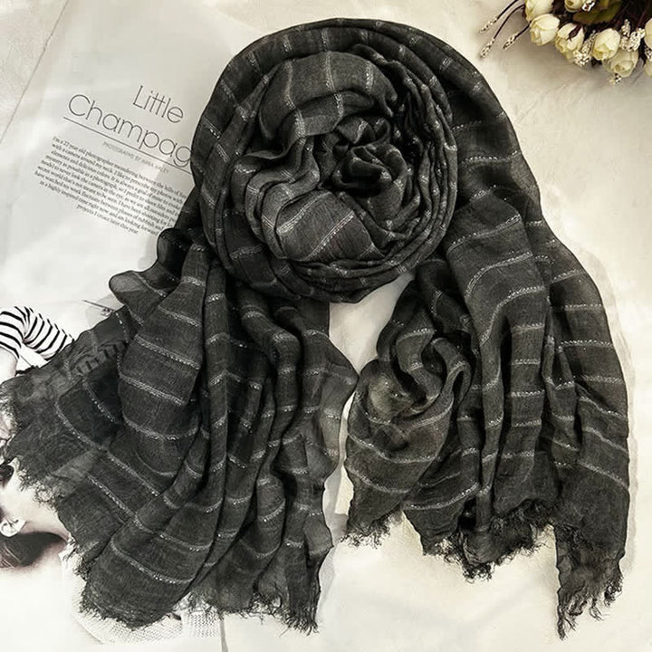 Classical Striped Pattern Four Season Thin Scarf - image 6