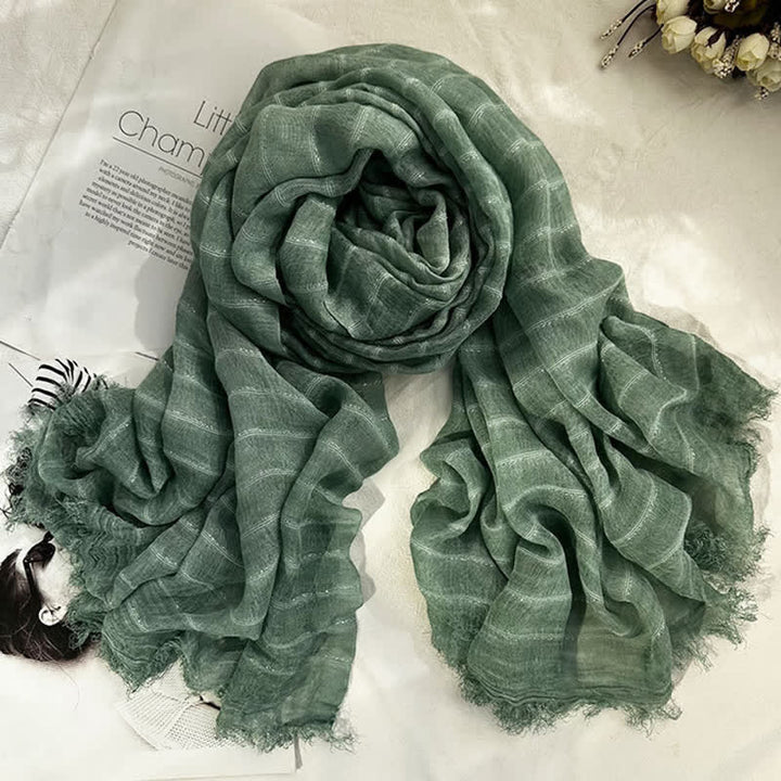Classical Striped Pattern Four Season Thin Scarf - image 8