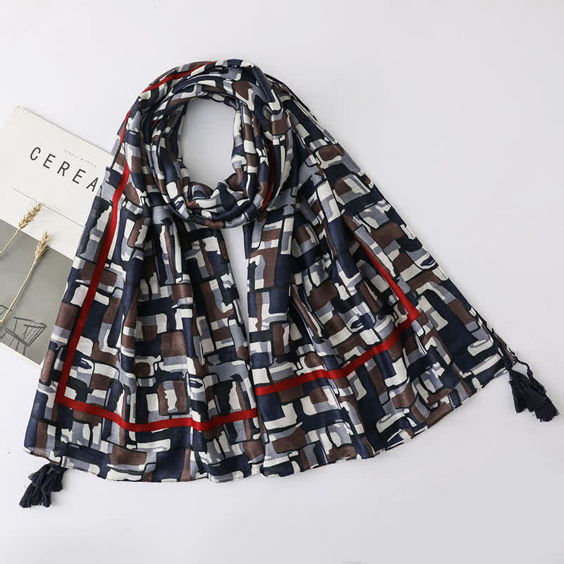 Vacation Style Beach Shawl Tassels Thin Scarf - Style #4 - image 3