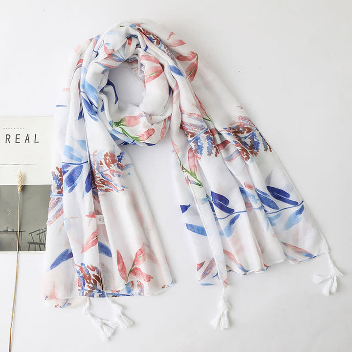 Vacation Style Beach Shawl Tassels Thin Scarf - Style #10 - image 9