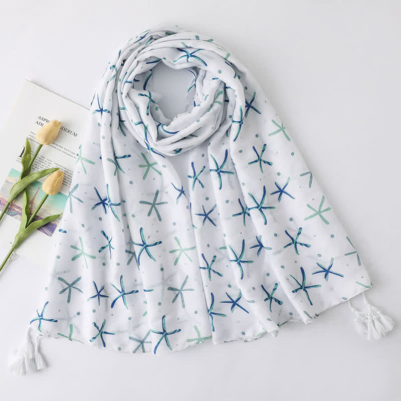 Vacation Style Beach Shawl Tassels Thin Scarf - Style #2 - image 1