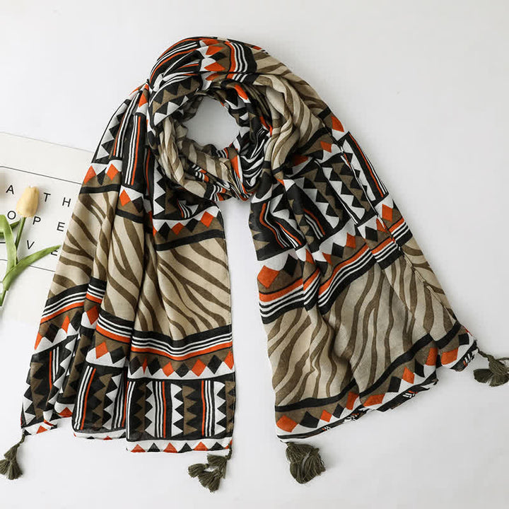 Vacation Style Beach Shawl Tassels Thin Scarf - Style #7 - image 6