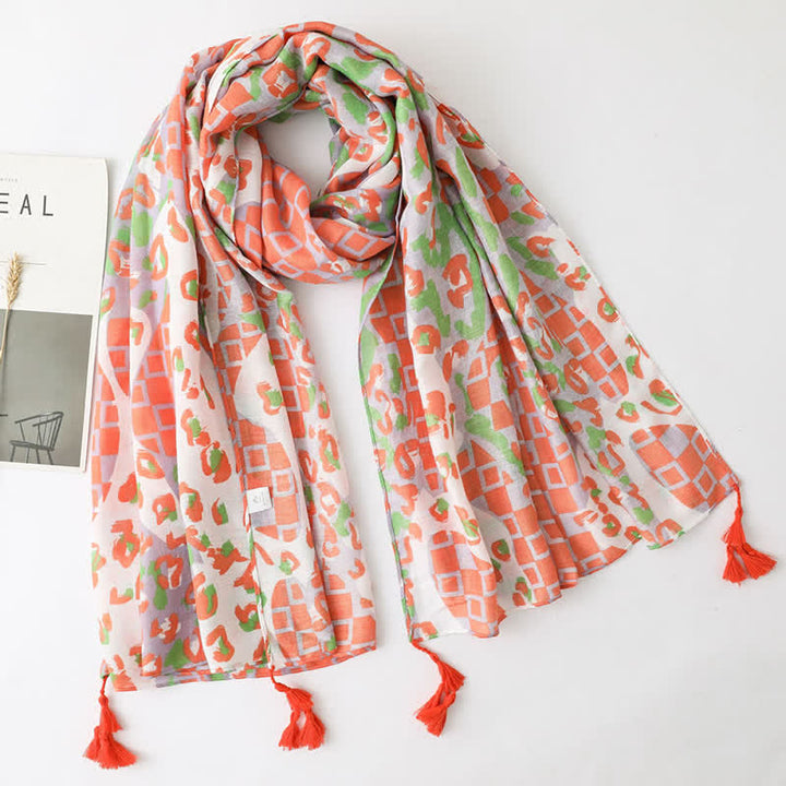 Vacation Style Beach Shawl Tassels Thin Scarf - Style #11 - image 10