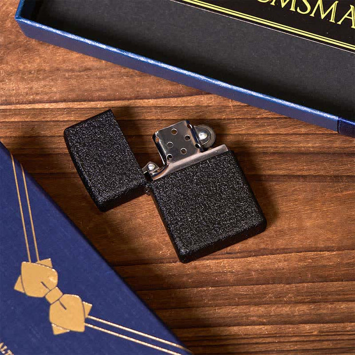 3Pcs Black Theme Necktie Butterfly Bow Tie Frosted Lighter Groomsmen Gift Box - image 4